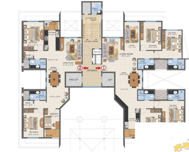  first city project Symphony 1 Wing B Cluster Plan For 1st Floor