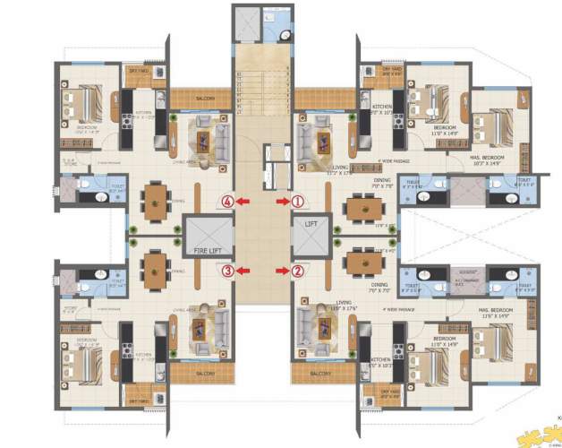  first city project Symphony 1 Wing B Cluster Plan From 2nd To 5th Floor