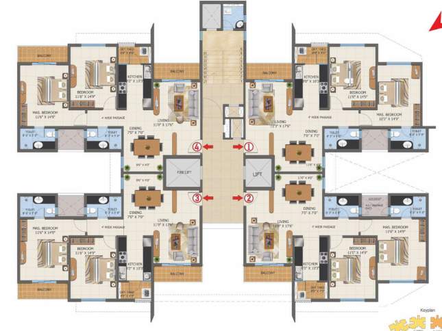  first city project Symphony 1 Wing B Cluster Plan From 6th To 11th Floor
