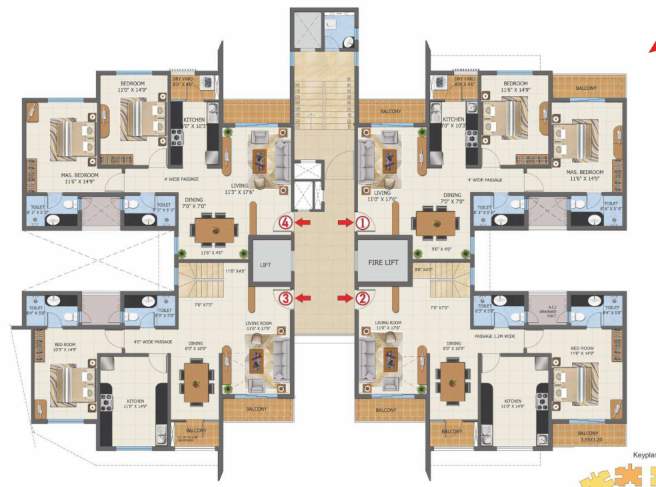 first city project Symphony 1 Wing C Cluster Plan For 12th Floor