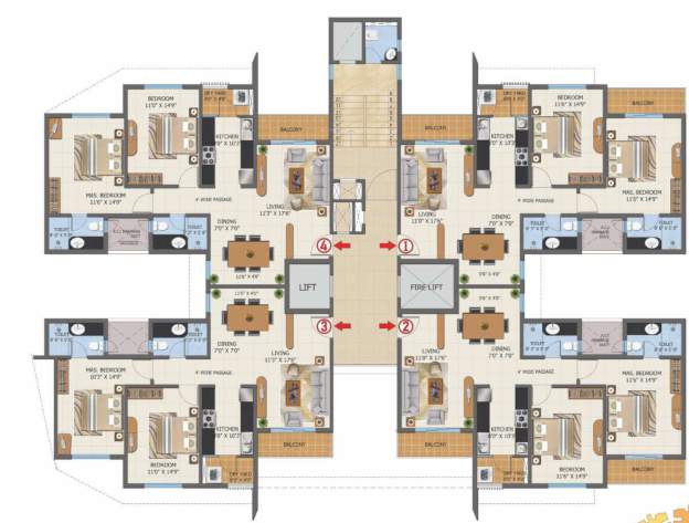  first city project Symphony 1 Wing C Cluster Plan From 6th To 11th Floor