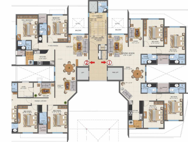  first city project Symphony 2 Wing DCluster Plan For 1st Floor