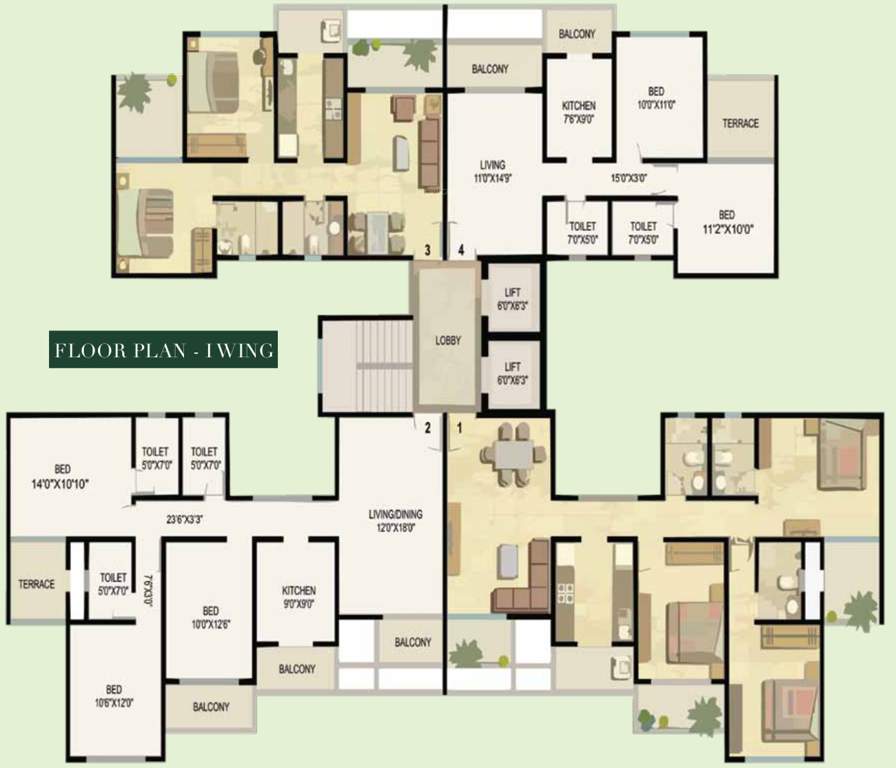 Images for Cluster Plan of Ekta Greenville Phase 1 Wing I And J