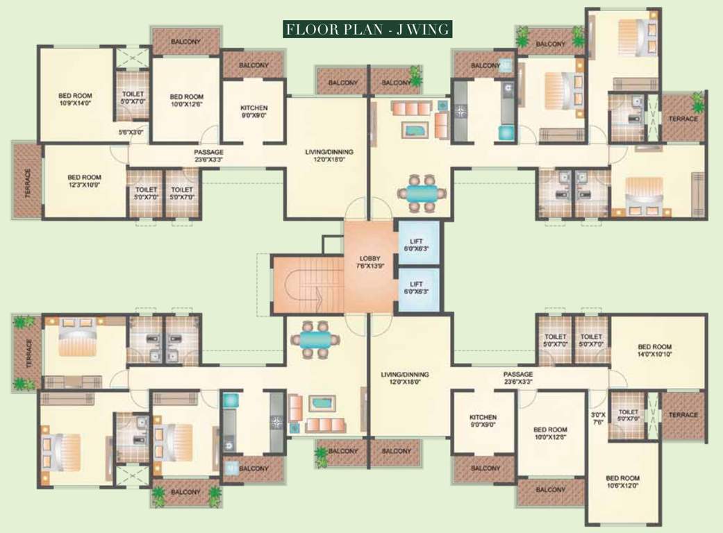 Images for Cluster Plan of Ekta Greenville Phase 1 Wing I And J
