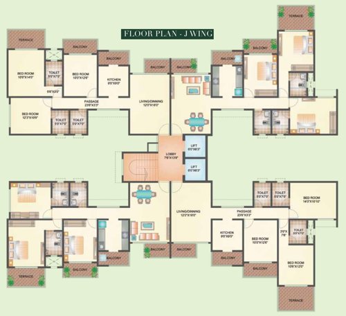 Images for Cluster Plan of Ekta Greenville Phase 1 Wing I And J
