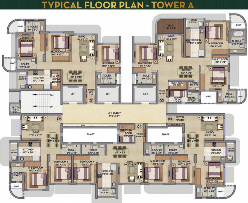  bel air Tower A Cluster Plan for Typical Floor