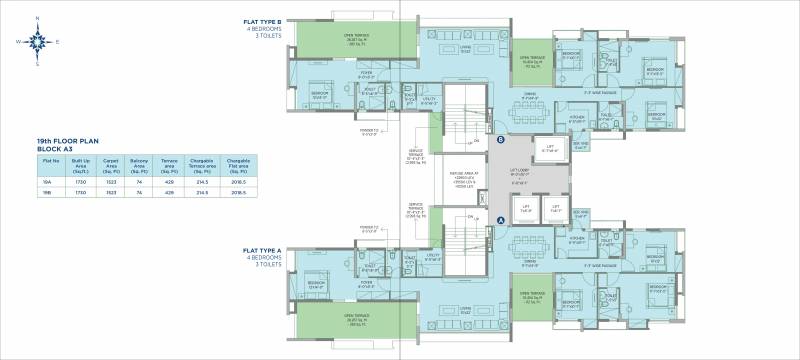  morya-phase-i- Tower A3 Cluster Plan for 19th Floor