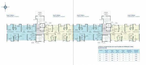  morya-phase-i- Tower B1 Cluster Plan from 1st to 2nd Floor