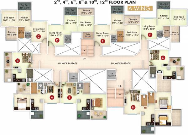 Images for Cluster Plan of Sky Sparsh Regency Wing A And B
