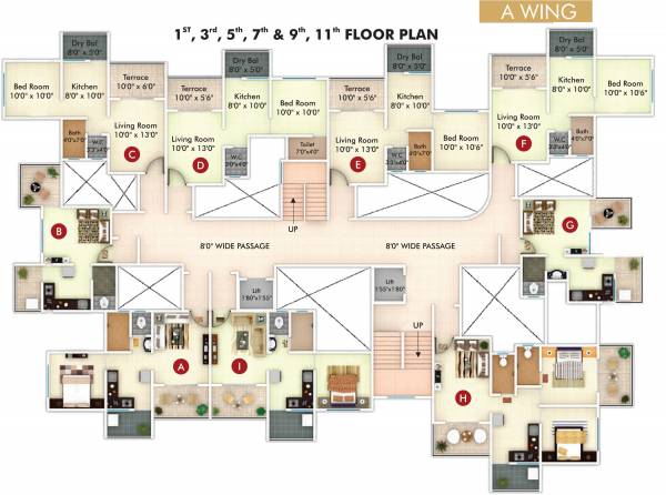 Images for Cluster Plan of Sky Sparsh Regency Wing A And B