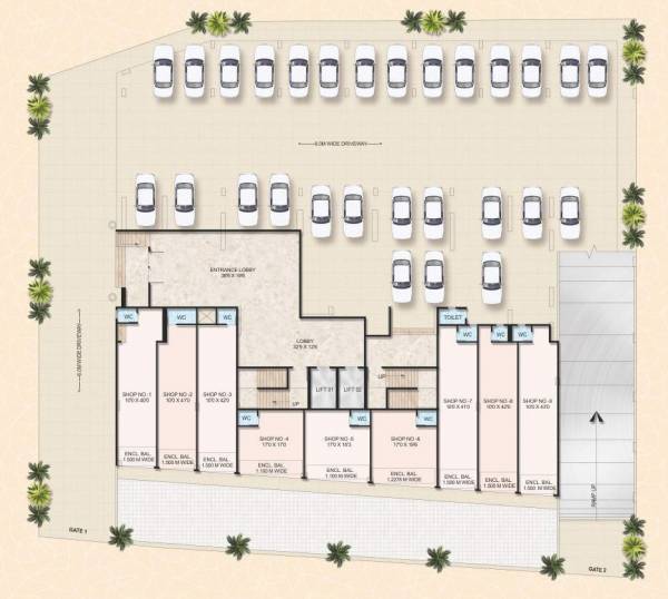 balaji-shrushti Ground Floor Balaji Shrushti Cluster Plan