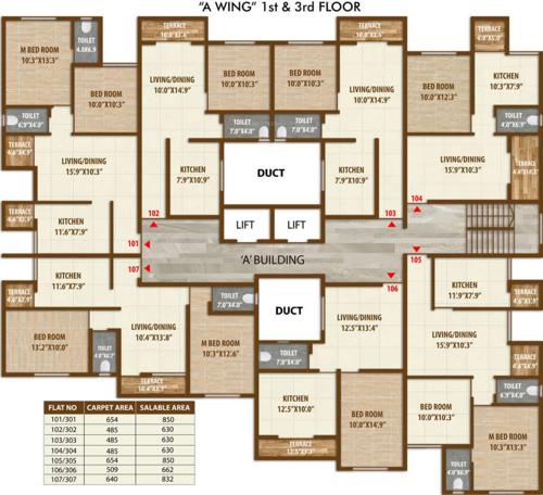 Images for Cluster Plan of Pristine Village Residency III Building A