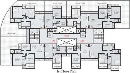 Images for Cluster Plan of Bathija Tulsa Namdev Residency Apartment
