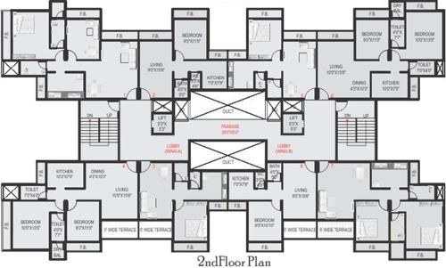 Images for Cluster Plan of Bathija Tulsa Namdev Residency Apartment