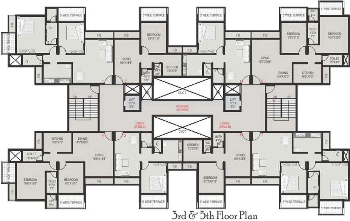 Images for Cluster Plan of Bathija Tulsa Namdev Residency Apartment