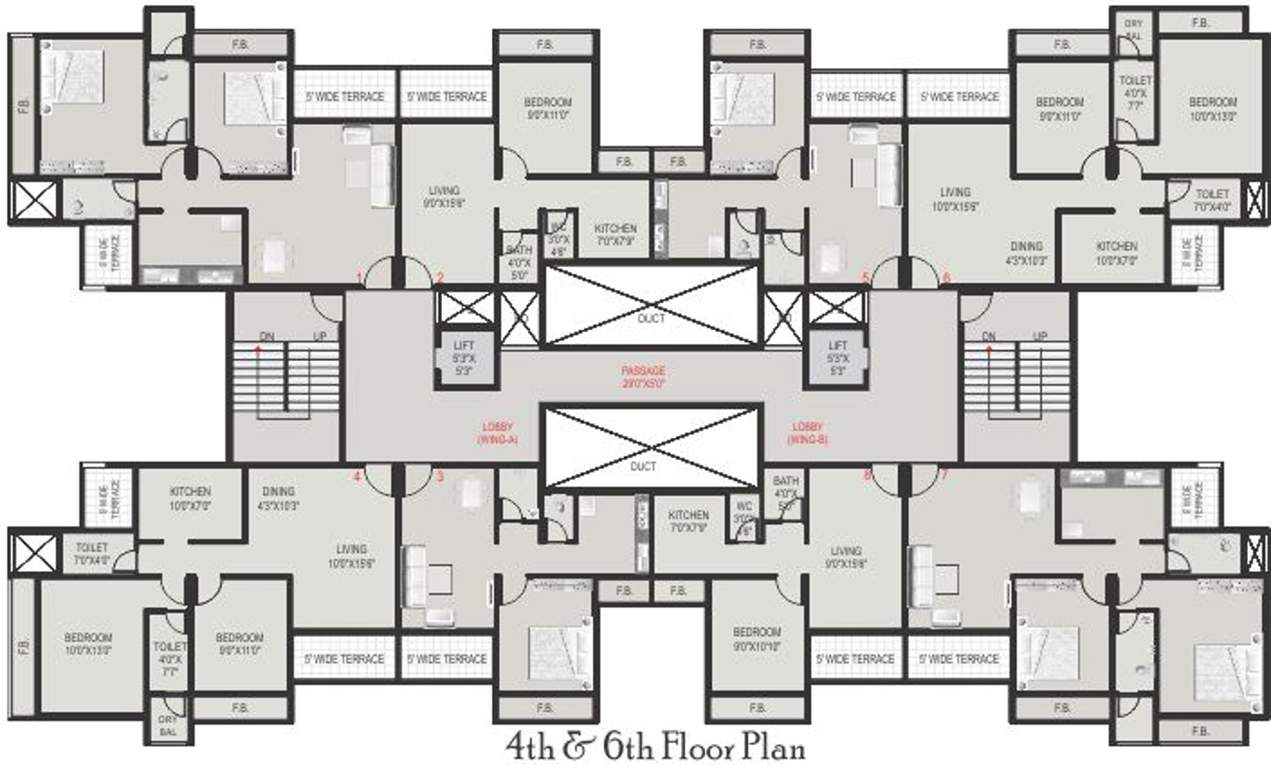 Images for Cluster Plan of Bathija Tulsa Namdev Residency Apartment