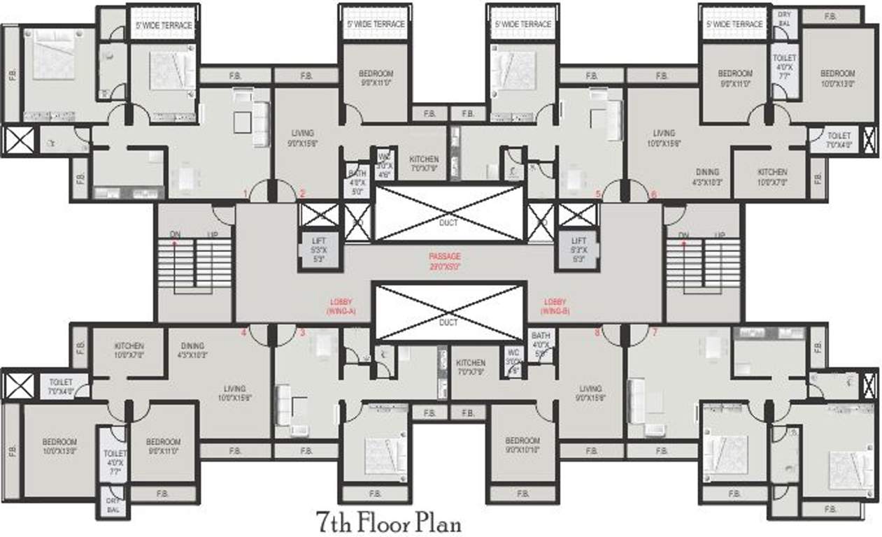 Images for Cluster Plan of Bathija Tulsa Namdev Residency Apartment