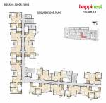 Block No 4 Cluster Plan for Ground Floor  happinest-palghar-1 Block No 4 Cluster Plan for Ground Floor