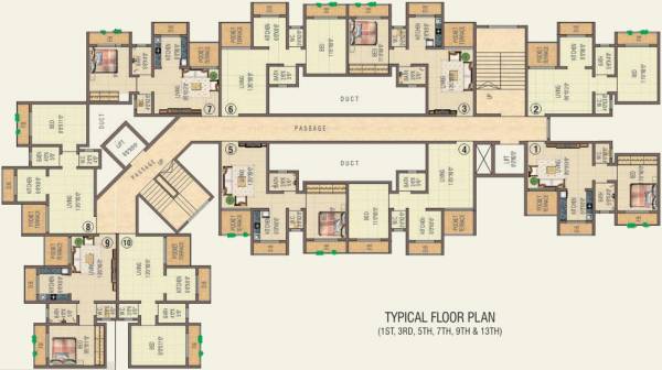 Images for Cluster Plan of KM Narmada Mohan Apartment