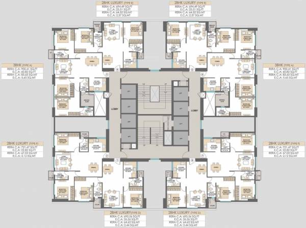  siennaa-wing-f Siennaa Wing F Cluster Plan