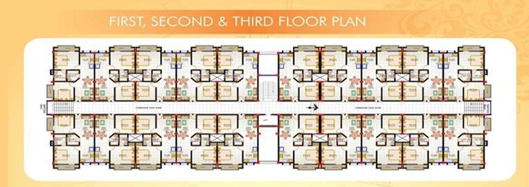  anandam homes Anandam Homes Cluster Plan from 1st to 3rd Floor