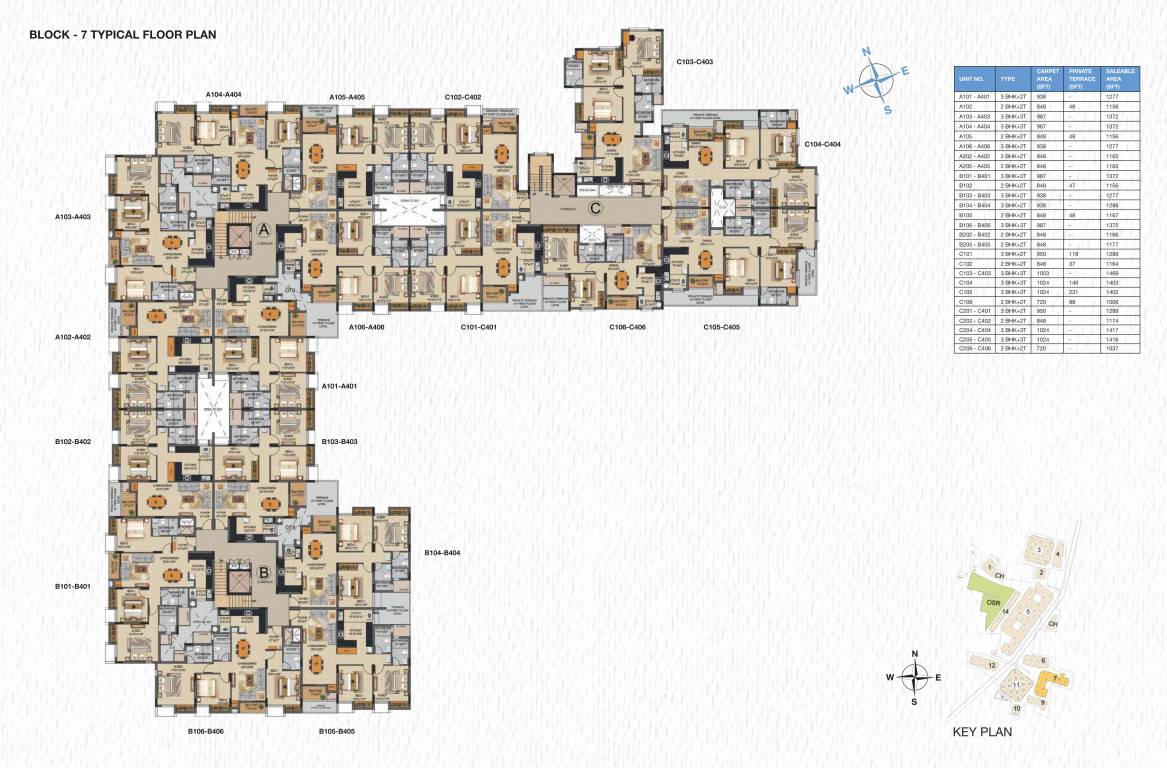  supremus phase 2 Block 7 Wing A Typical  Cluster Plan