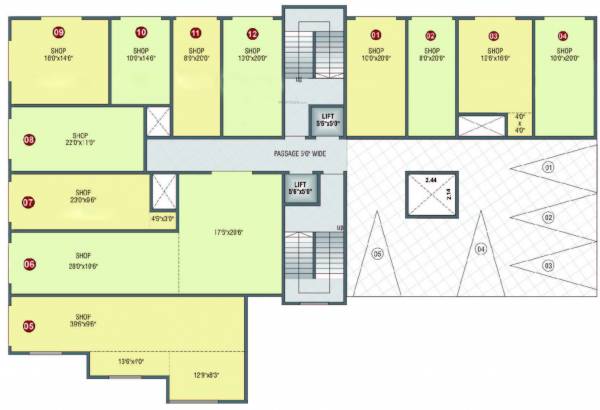  classic-apartment Shri Parrsssva Classic Cluster Plan