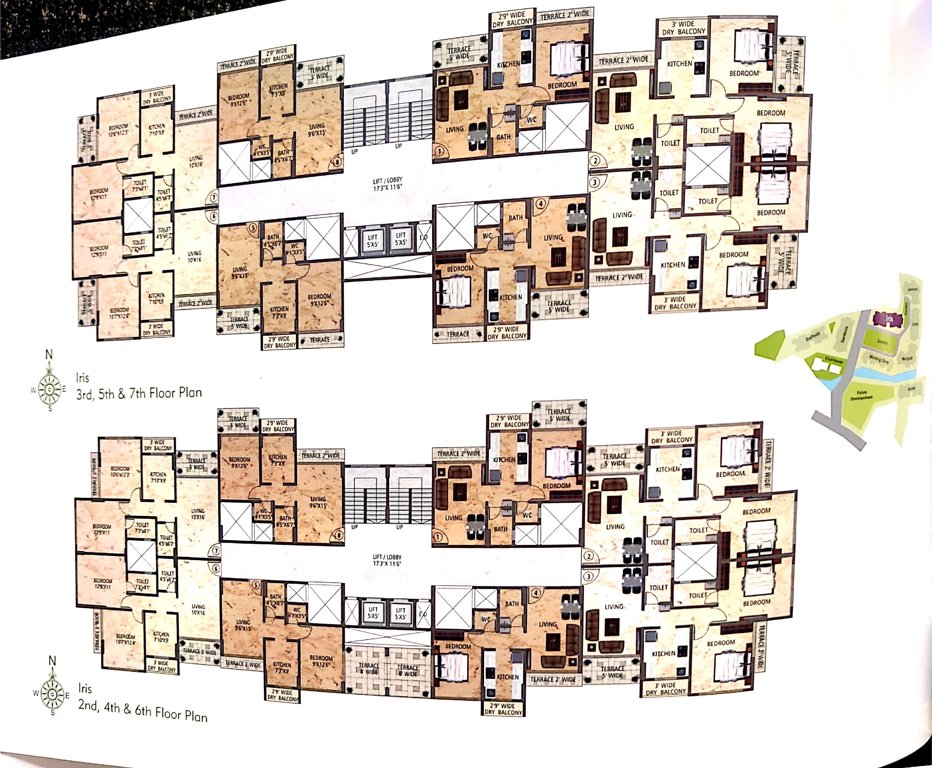  gagangiri vihar complex Iris Cluster Plan from 2nd to 7th Floor