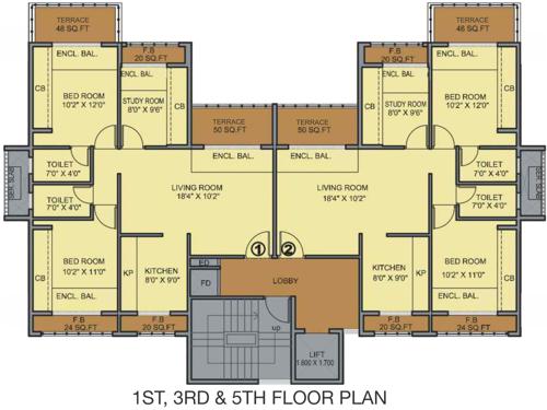Images for Cluster Plan of Neelsidhi Bldg C6 01 To 03 Neel Sidhi Prime
