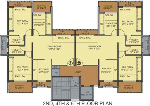 Images for Cluster Plan of Neelsidhi Bldg C6 01 To 03 Neel Sidhi Prime