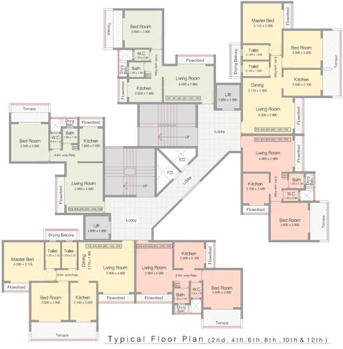 Images for Cluster Plan of Om Sai Heights Apartment