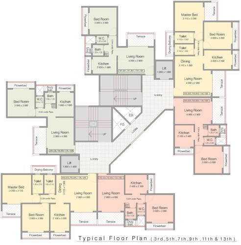 Images for Cluster Plan of Om Sai Heights Apartment