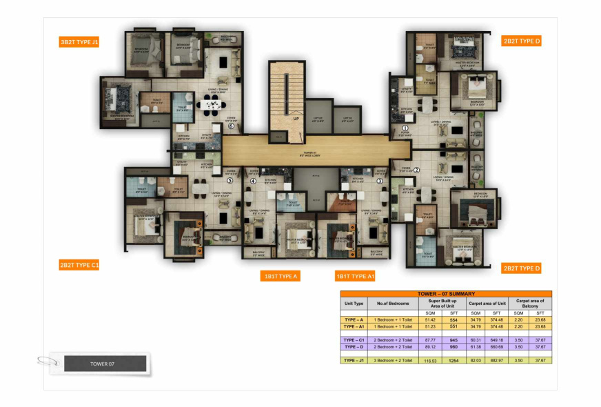  sattva misty charm Tower 3 Cluster Plan