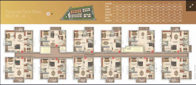 rami-reddy-towers Block A Cluster Plan from 1st to 2nd Floor