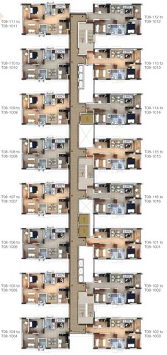  manhattan-pods-and-condos Cluster Plan from 1st to 10th Floor