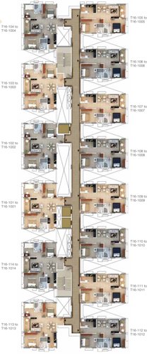  manhattan-pods-and-condos Cluster Plan from 1st to 10th Floor