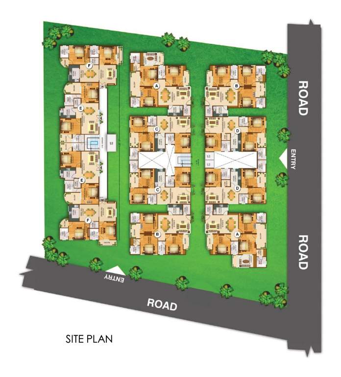  kaanha residency Tower 1 Cluster Plan