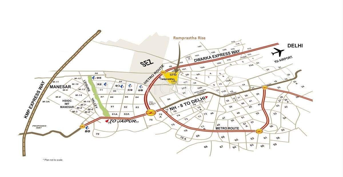  rise Images for Location Plan of Ramprastha Rise
