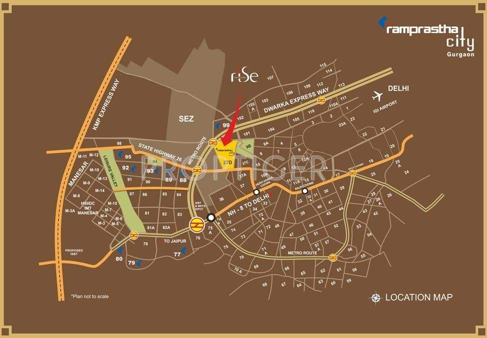  rise Images for Location Plan of Ramprastha Rise