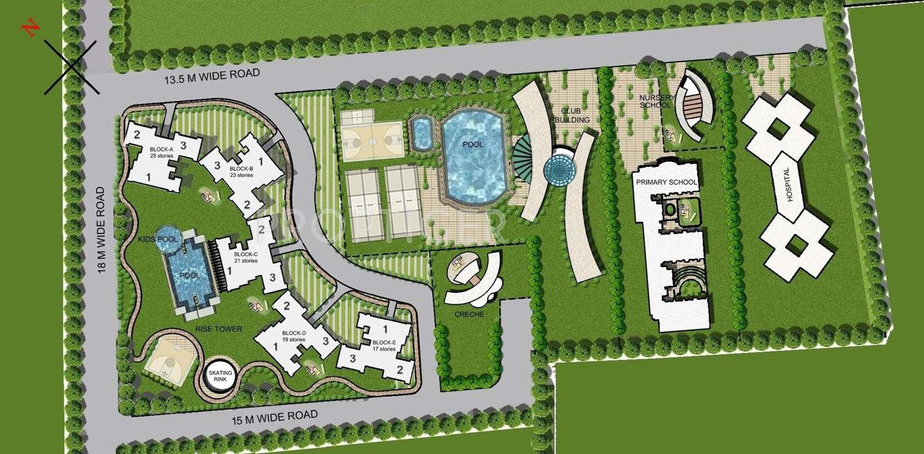  rise Images for Master Plan of Ramprastha Rise