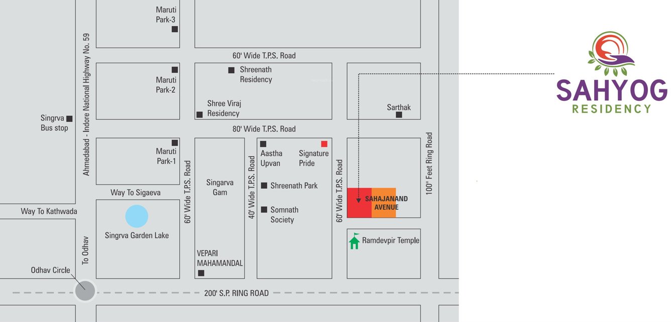  sahyog residency Location Plan