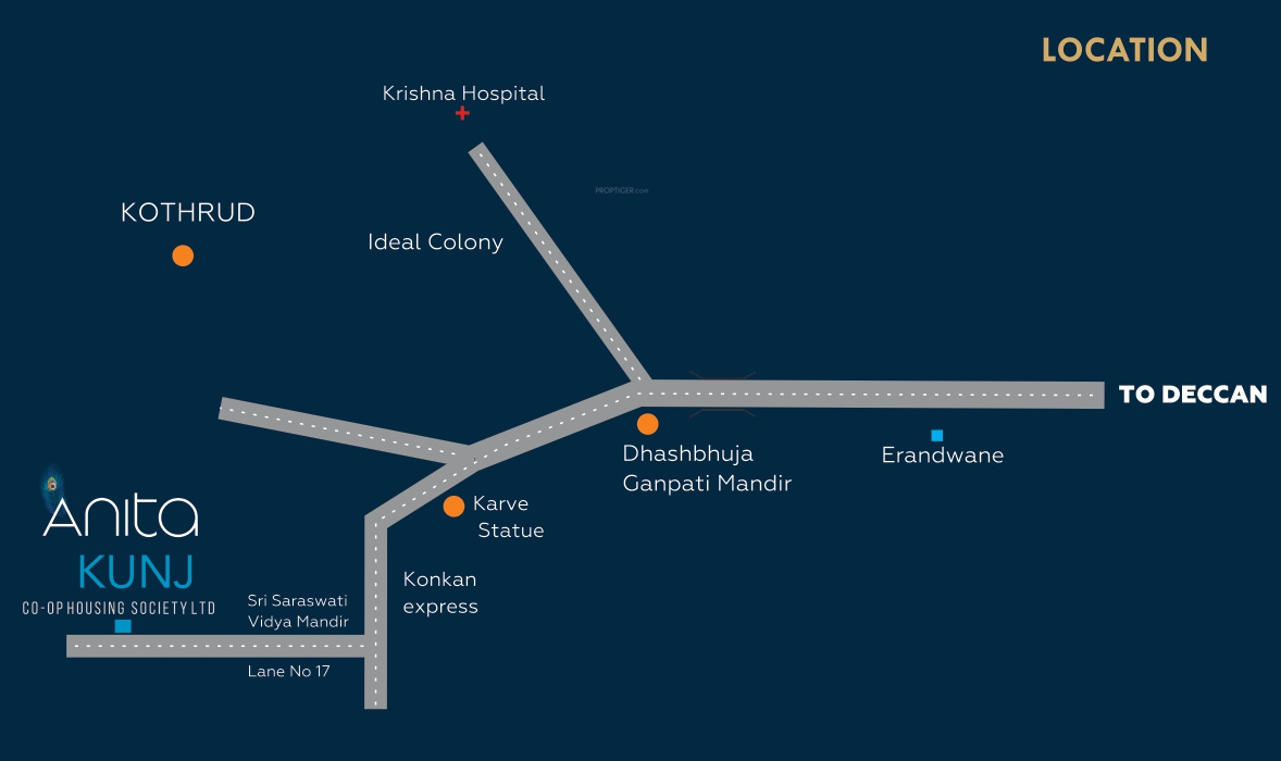 anita kunj apartment Location Plan