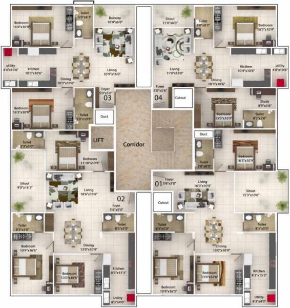 Images for Cluster Plan of Mahabaleshwara Classique Temple Tree