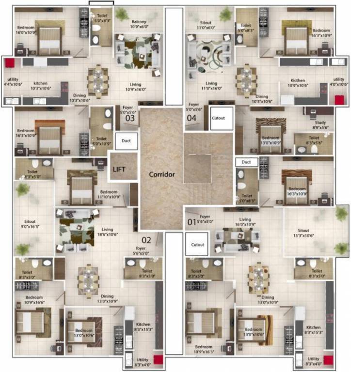 Images for Cluster Plan of Mahabaleshwara Classique Temple Tree