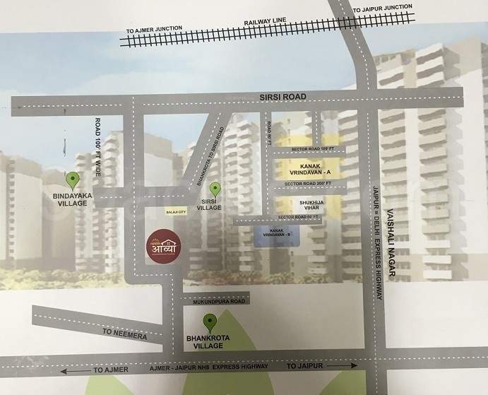  aavya homes Location Plan