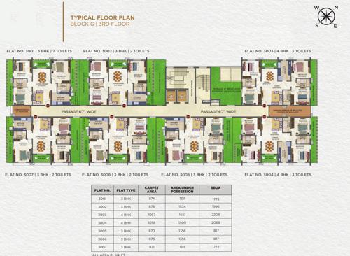  harshit-landmark-phase-iv-block-g Harshit Landmark Phase IV Block G Cluster Plan For 3rd Floor