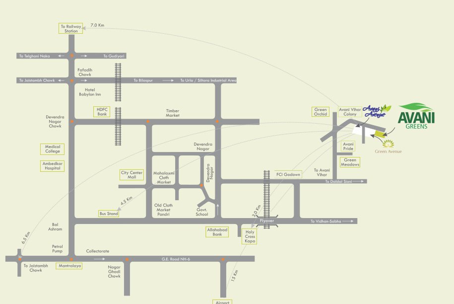  avani greens Location Plan