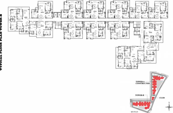 Tower B Cluster Plan for Typical Floor tridev-indraprastha Tower B Cluster Plan for Typical Floor