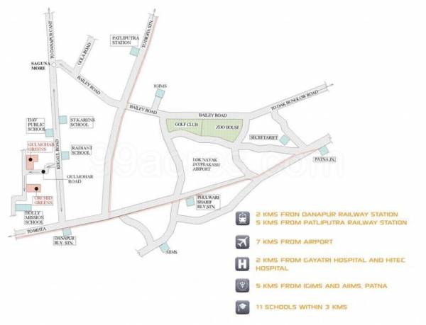 Location Plan gulmohar-greens Location Plan