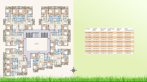  city A To H Cluster Plan for Typical Floor